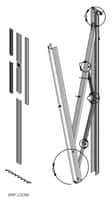 Solera? 69" Standard Flat Awning Support Arm Assembly - White Image 1