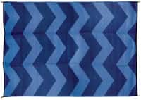 Outdoor Mat 6' x 9' - Chevron Blue Image 1