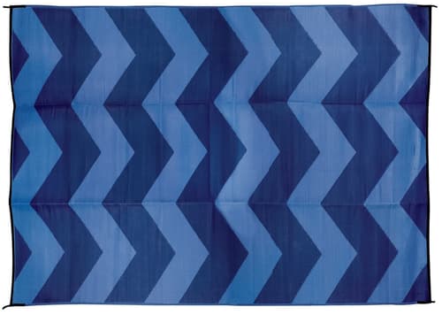 Outdoor Mat 6' x 9' - Chevron Blue Image 1