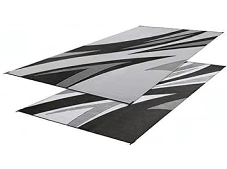 Faulkner 53016 Black and Gray RV Patio Mat Image 1