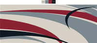 FAULKNER 53022 8' X 20' BURGUNDY/GRAY GRAPHIC DESIGN REVERSIBLE PATIO MAT Image 1