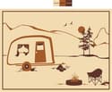 Faulkner 53005 Home Is Where We Park It Beige RV Patio Mat Image 2
