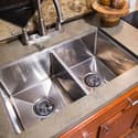 Double Square Sink; 27" x 16" x 7" (Stainless Steel) Image 2
