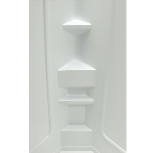 Neo Angle Shower Wall Surround; 32" x 32" x 68" (White) Image 1