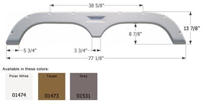 Fleetwood Tandem Axle RV Travel Trailer Fender FS720G Image 1