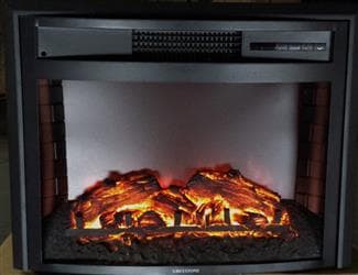 Greystone Curved 26-Inch Electric Fireplace and Trim Kit Image 1