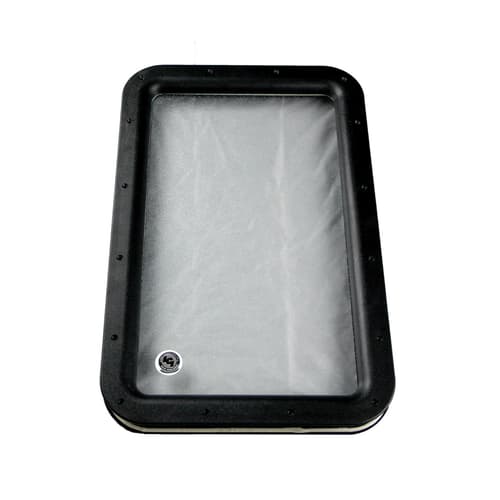 Inner & Outer Window Frame with Seal and Glass; 12" x 21" (Black) Image 1