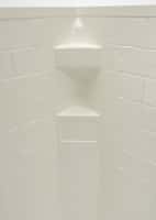 Neo Angle Shower Wall Surround; 34'x 34'x 68' - Slate (Parchment) Image 1