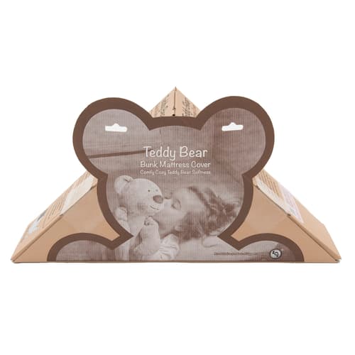 50" x 74" x 3" - Chocolate Teddy Bear Bunk Mat Cover Image 1