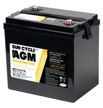 Go Power 6 Volt Sun Cycle AGM Solar Battery Image 1