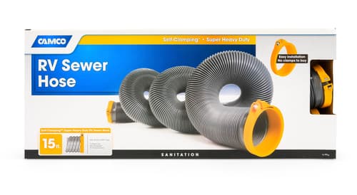 Self-Clamping RV Sewer Hose - 15' Image 1