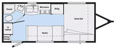 19' 2015 Winnebago Micro Minnie 1706FB - Bunk House Floorplan