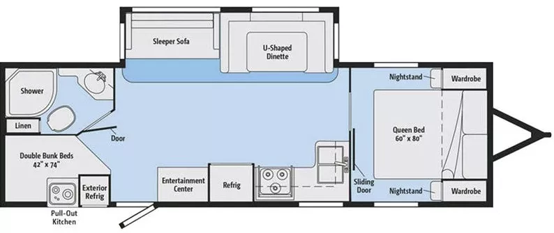 31' 2018 Winnebago Minnie Plus 27BHSS w/Slide - Bunk House Floorplan