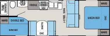 29' 2014 Jayco Jay Flight Swift 264BH - Bunk House Floorplan