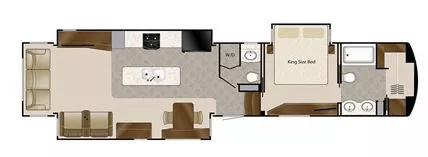45' 2021 Drv Mobile Suites M44 HOUSTON w/4 Slides & Generator Floorplan