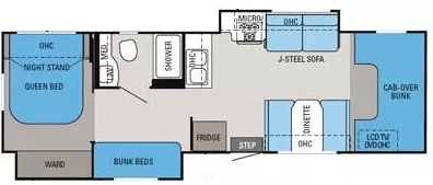 32' 2014 Jayco Greyhawk 31FS w/2 Slides - Bunk House Floorplan