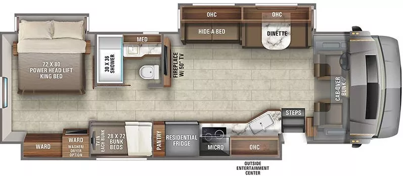 40' 2021 Jayco Seneca 37L w/3 Slides - Bunk House Floorplan