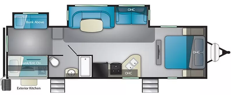 34' 2021 Heartland Mallard M32 w/2 Slides - Bunk House Floorplan