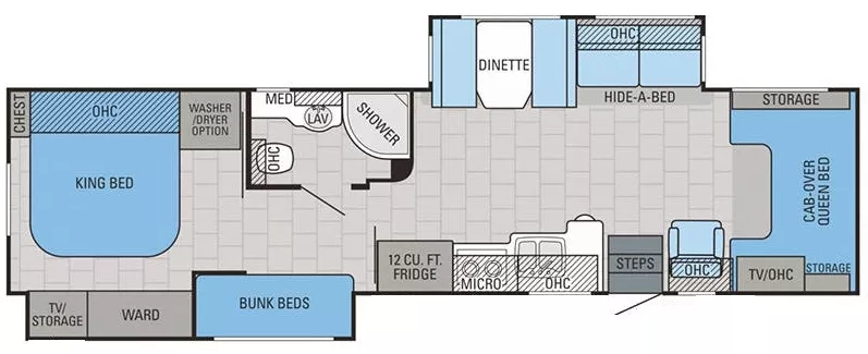 39' 2016 Jayco Seneca 37FS w/2 Slides - Bunk House Floorplan