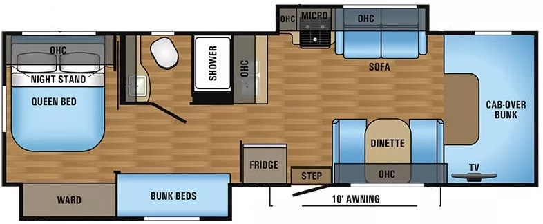 32' 2017 Jayco Greyhawk 31FS w/2 Slides - Bunk House Floorplan