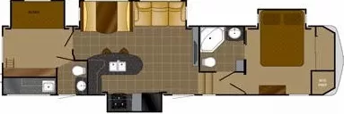 40' 2014 Heartland Bighorn Silverado Edition 36TB w/4 Slides - Bunk House Floorplan