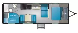 29' 2021 Heartland Pioneer BH250 - Bunk House Floorplan