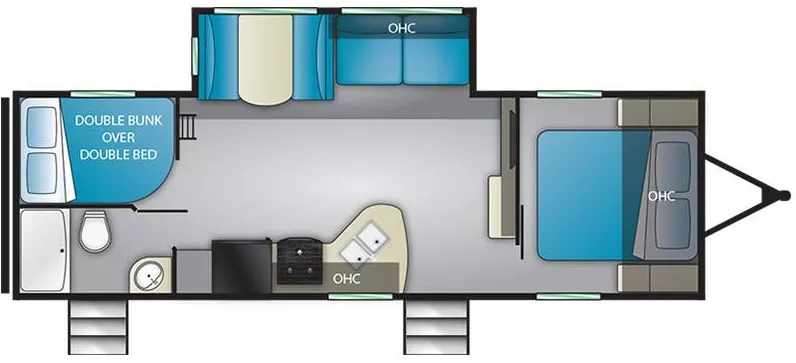 33' 2021 Heartland Pioneer BH270 w/Slide - Bunk House Floorplan