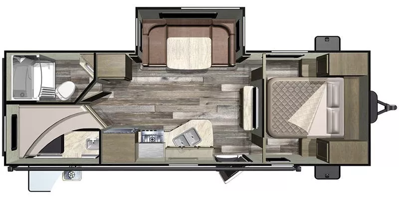 29' 2019 Starcraft Mossy Oak 24OKD w/Slide - Bunk House Floorplan