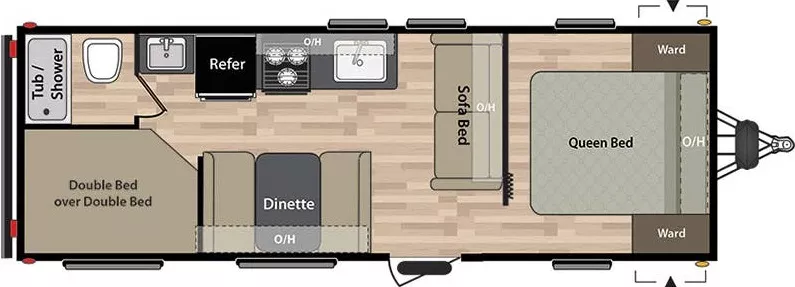 29' 2019 Keystone Springdale Ss 2600TB - Bunk House Floorplan