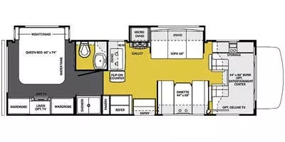 30' 2013 Forest River Sunseeker 2860DS w/2 Slides - Bunk House Floorplan