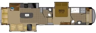 42' 2014 Heartland Bighorn 3875FB w/3 Slides Floorplan