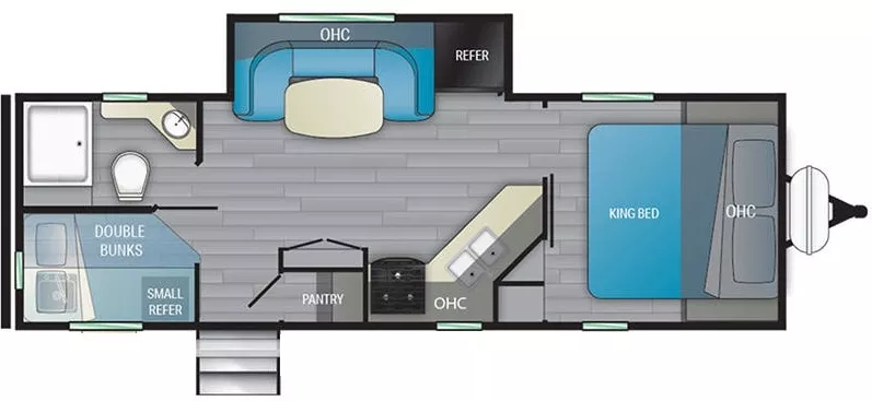 30' 2022 Heartland Mallard 251BH w/Slide - Bunk House Floorplan