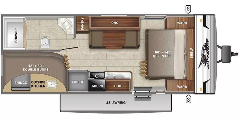 27' 2022 Jayco Jay Flight Rocky Mountain 224BHW - Bunk House Floorplan