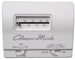 Coleman Analog Cool Only Thermostat 12v White 61357