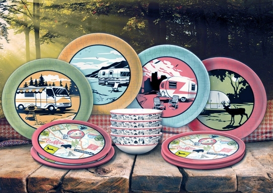 Camping plates melamine best sale