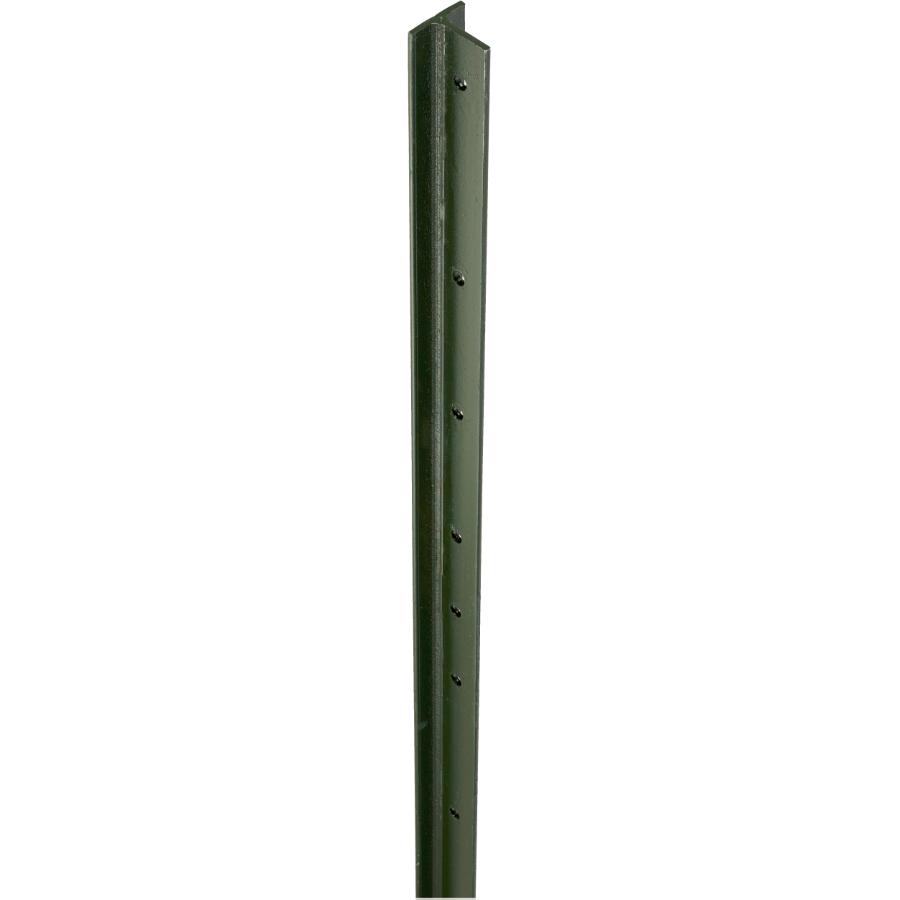 6 T Rail Light Duty Green Fence Post With Smooth Punched Holes And No Clips Home Hardware