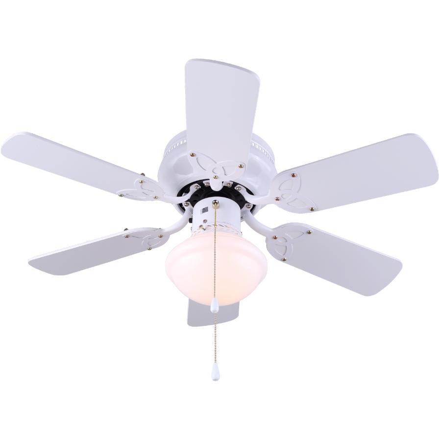 Canarm Twister 30 6 Blade White Ceiling Fan With Light