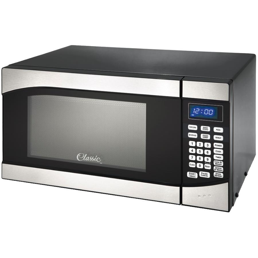 Classic 900 Watt 9 Cu Ft Black Countertop Microwave Oven With