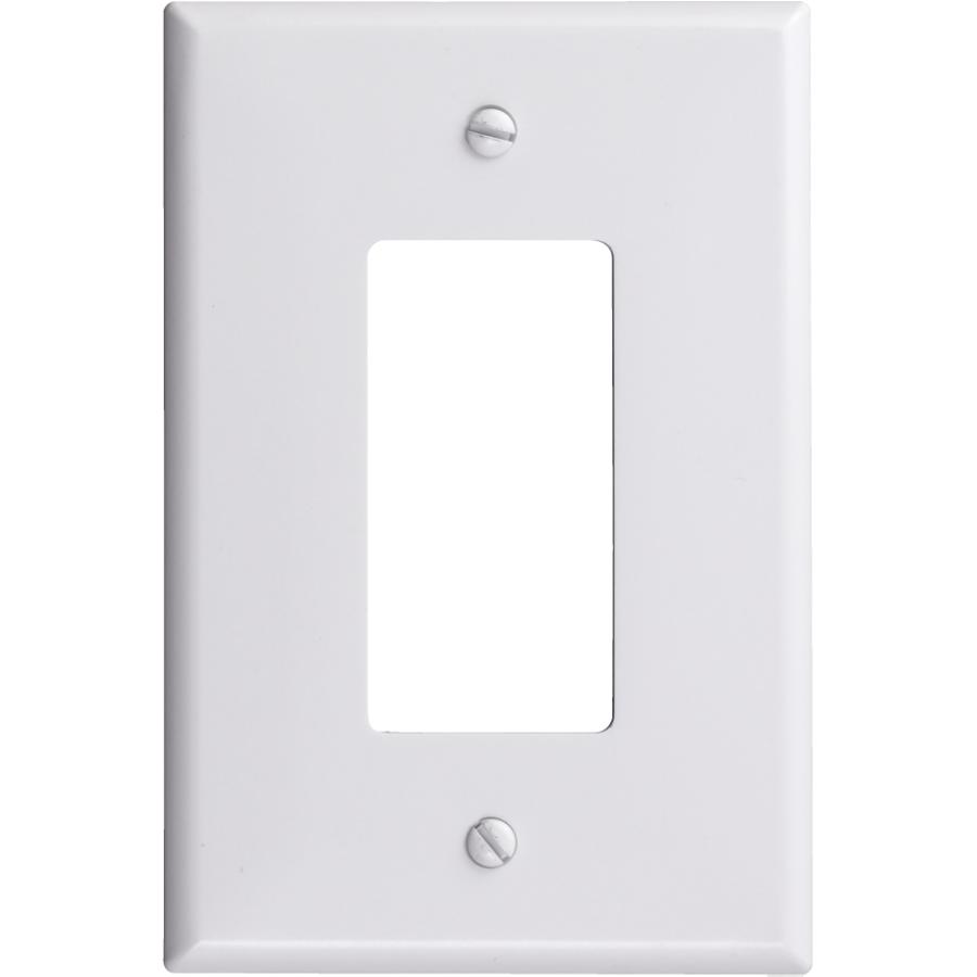 Eaton Large White Plastic 1 Gang Decora Wall Plate Home Hardware