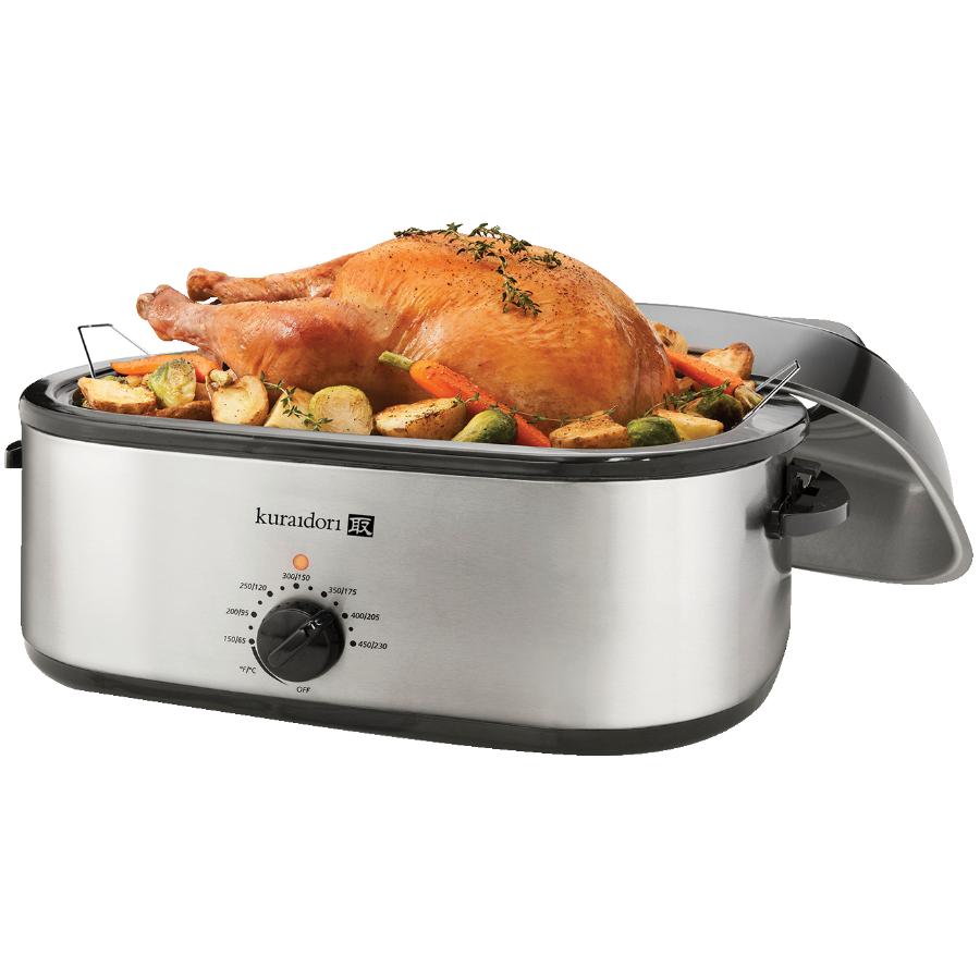 Kuraidori 1450 Watt 18 Quart Black Stainless Steel Roaster Oven