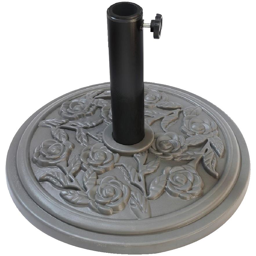 Instyle Outdoor 18 Mid Grey Round Pe And Cement Umbrella Base Home Hardware