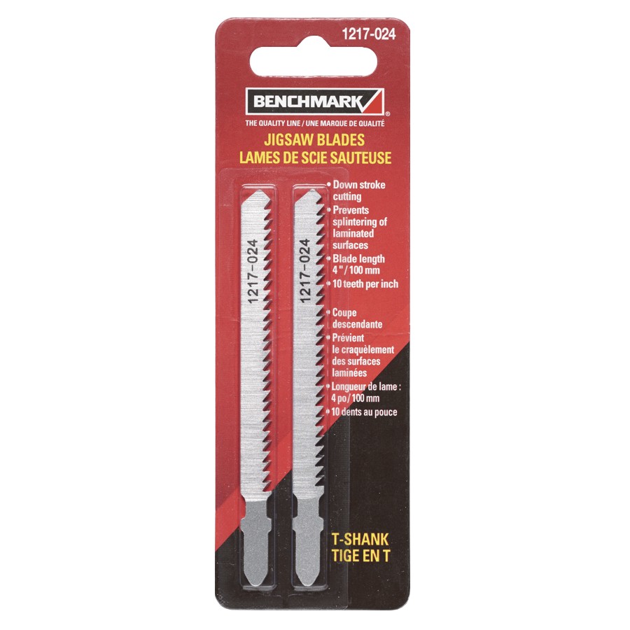 Benchmark 2 Pack 4 10 Tooth Down Cut T Shank Jigsaw Blades For