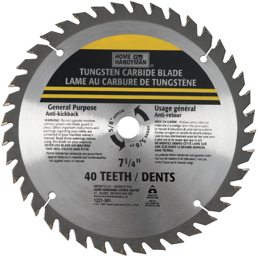 Home Handyman 7 1 4 40 Tooth Carbide Circular Saw Blade Home