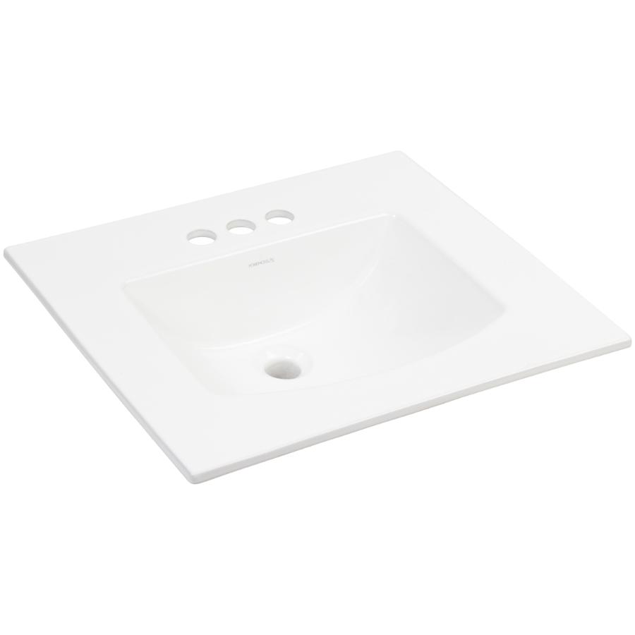 Foremost 21 X18 7 8 Rectangular Drop In White Basin With 4