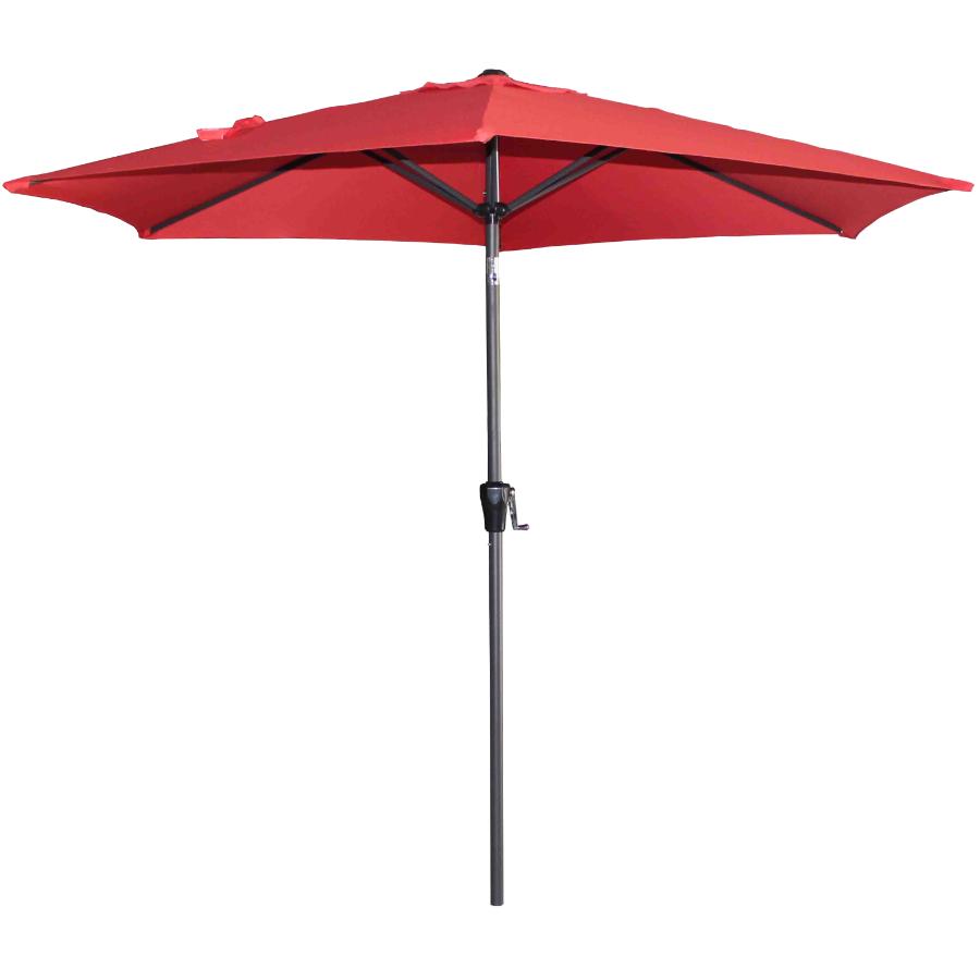 Instyle Outdoor 9 Cherry Red Tilt And Crank Market Umbrella Home Hardware