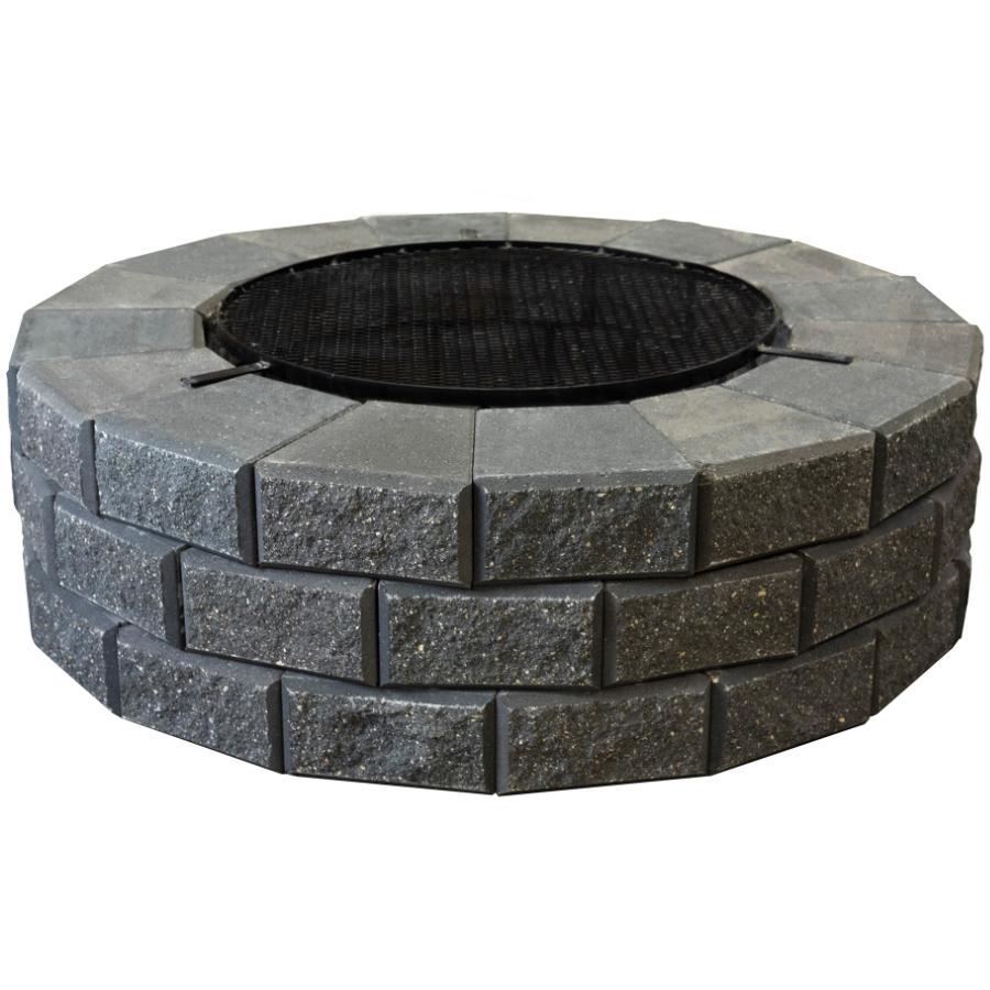 Barkman Concrete Charcoal Oasis Classic, Brick Fire Pit Kit