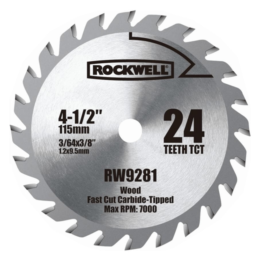 Rockwell 4 1 2 24 Tooth Tungsten Carbide Tipped Circular Saw