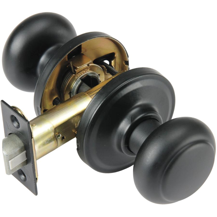 Weiser Lock Iron Black Troy Passage Door Knobset Home Hardware