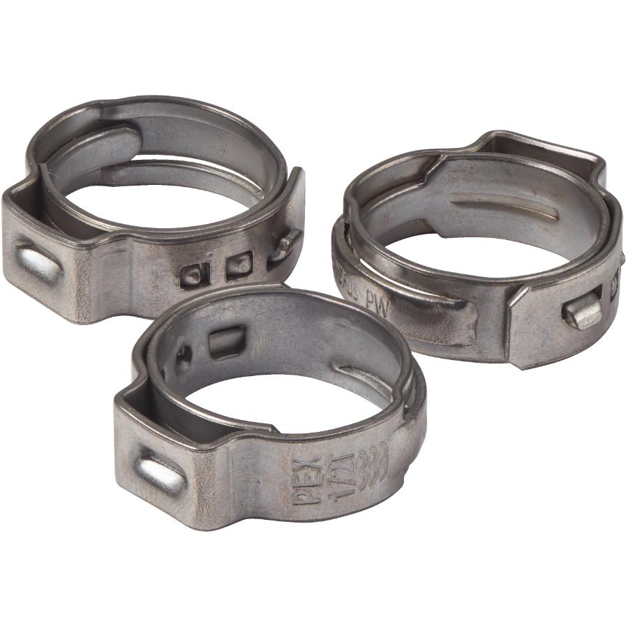PEX Clamp Ring 5//8 inch Pack of 50 304 Stainless Steel PEX Cinch Clamp Rings Pinch Clamps for PEX Tubing Pipe Fitting Connections 5//8 inch