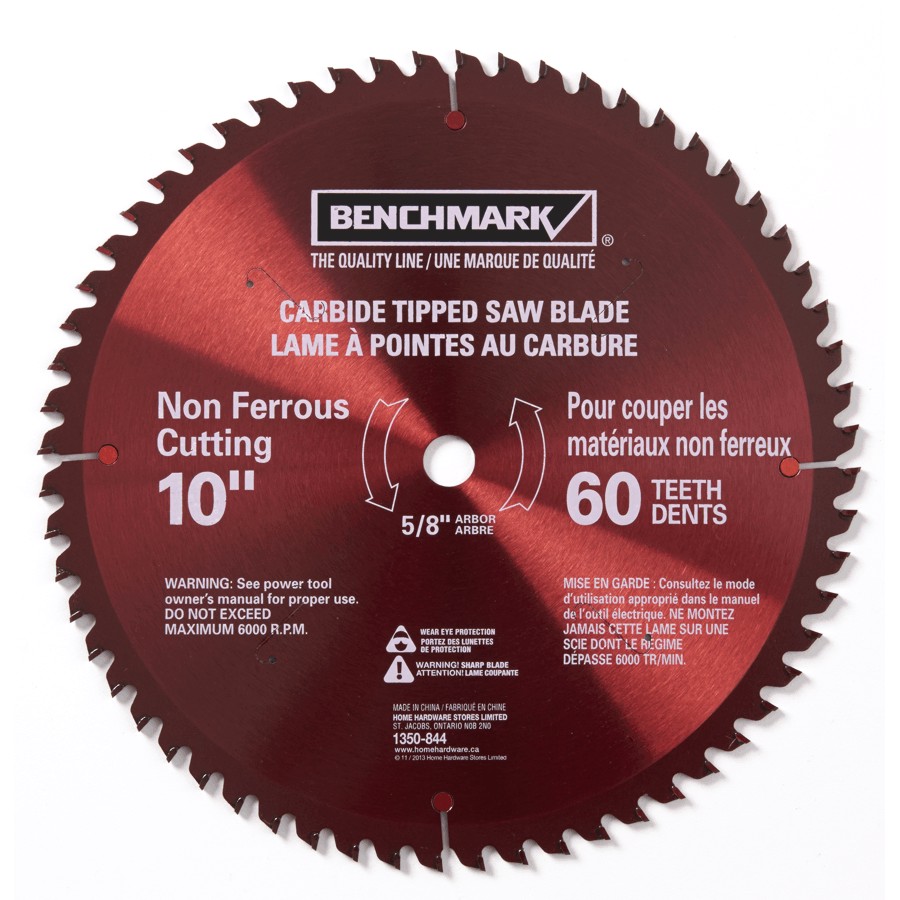 Benchmark 10 60 Tooth Carbide Circular Saw Blade Home Hardware
